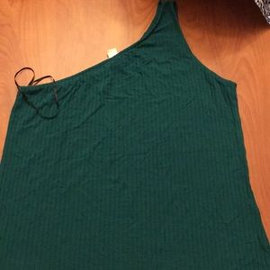 New with out Tag H & M Emerald One Sided Top XL